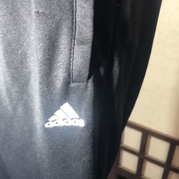 Adidas Track Pants M/Zip Ankles/Side Zipper Pockets/Wide Leg/Drawstring/elastic - Picture 2 of 14